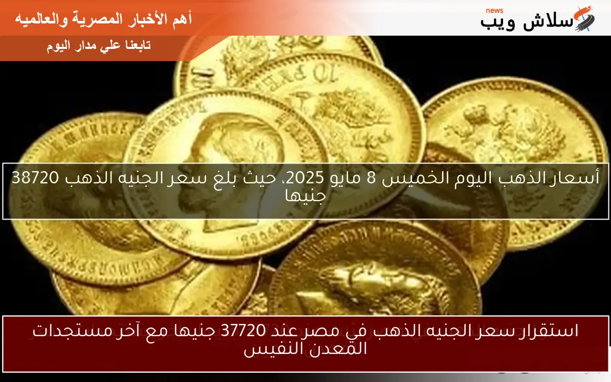 سعر الجنيه الذهب مع المصنعية يصل إلى 38712 جنيهًا اليوم 2 سعر الجنيه الذهب مع المصنعية يصل إلى 38712 جنيهًا اليوم