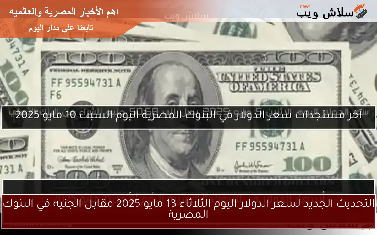 التحديث الجديد لسعر الدولار اليوم الثلاثاء 13 مايو 2025 مقابل الجنيه في البنوك المصرية