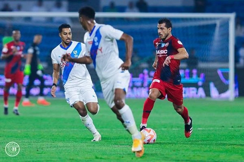 طارق حامد بديل في مباراة ضمك ضد النصر 2 طارق حامد بديل في مباراة ضمك ضد النصر