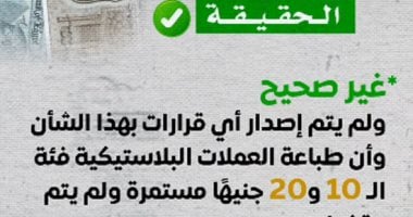 مجلس الوزراء: استمرار العملات البلاستيكية فئة الـ10 و20 جنيها وعدم وقفها 2 مجلس الوزراء: استمرار العملات البلاستيكية فئة الـ10 و20 جنيها وعدم وقفها