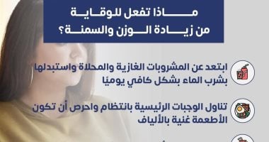 وزارة الصحة تنبه من مخاطر السمنة.. 6 إرشادات للوقاية والحفاظ على الوزن (إنفوجراف) 2 وزارة الصحة تنبه من مخاطر السمنة.. 6 إرشادات للوقاية والحفاظ على الوزن (إنفوجراف)