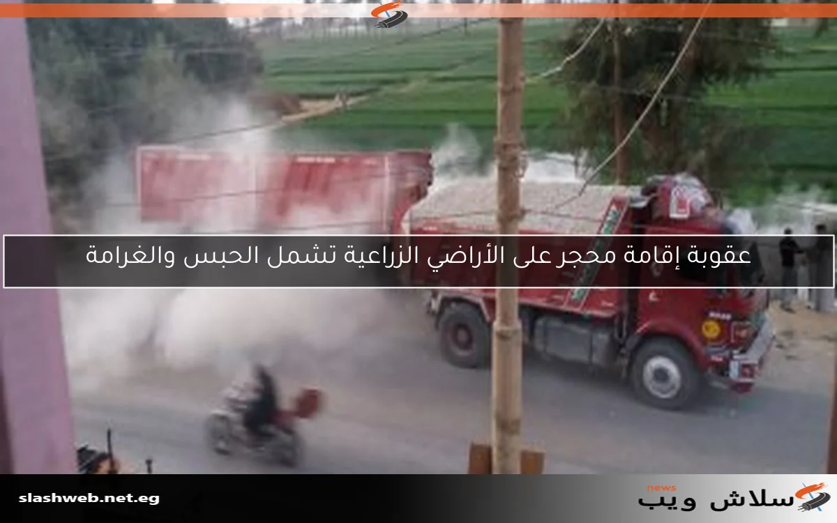 عقوبة إقامة محجر على الأراضي الزراعية تشمل الحبس والغرامة 2 عقوبة إقامة محجر على الأراضي الزراعية تشمل الحبس والغرامة