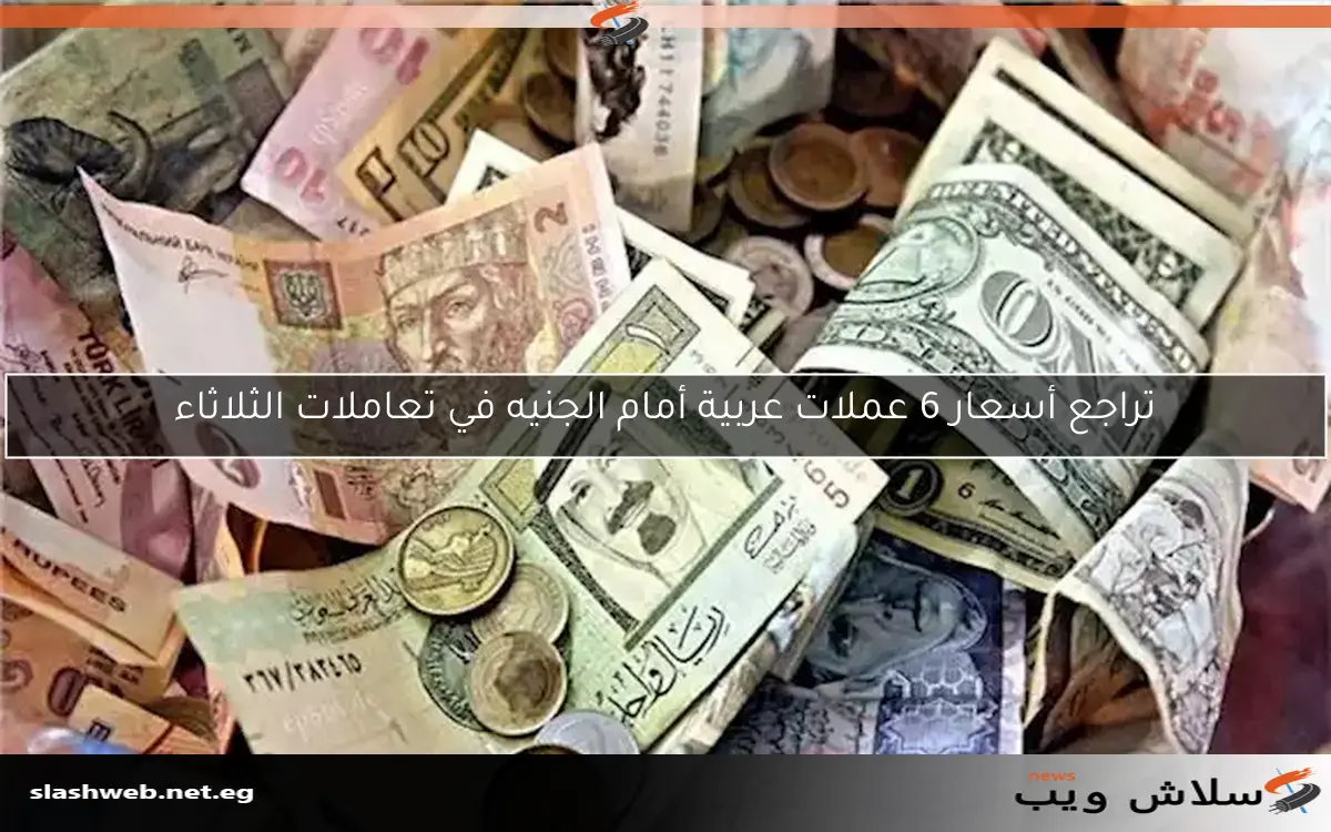 تراجع أسعار 6 عملات عربية أمام الجنيه في تعاملات الثلاثاء 2 تراجع أسعار 6 عملات عربية أمام الجنيه في تعاملات الثلاثاء