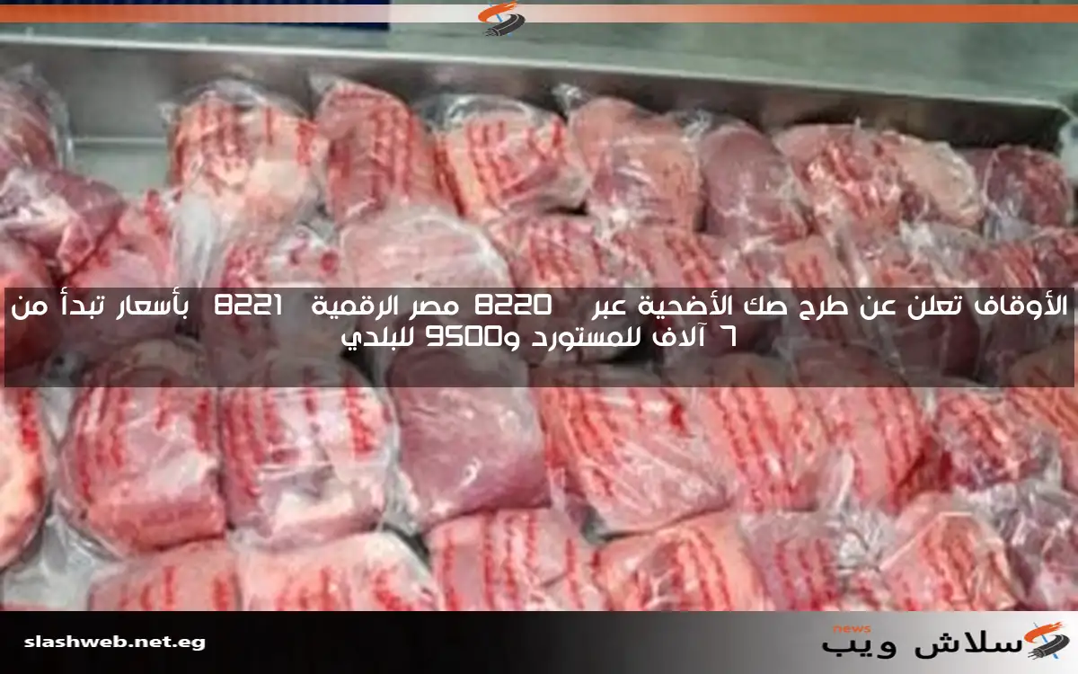 الأوقاف تعلن عن طرح صك الأضحية عبر "مصر الرقمية" بأسعار تبدأ من 7 آلاف للمستورد و9500 للبلدي 2 الأوقاف تعلن عن طرح صك الأضحية عبر “مصر الرقمية” بأسعار تبدأ من 7 آلاف للمستورد و9500 للبلدي