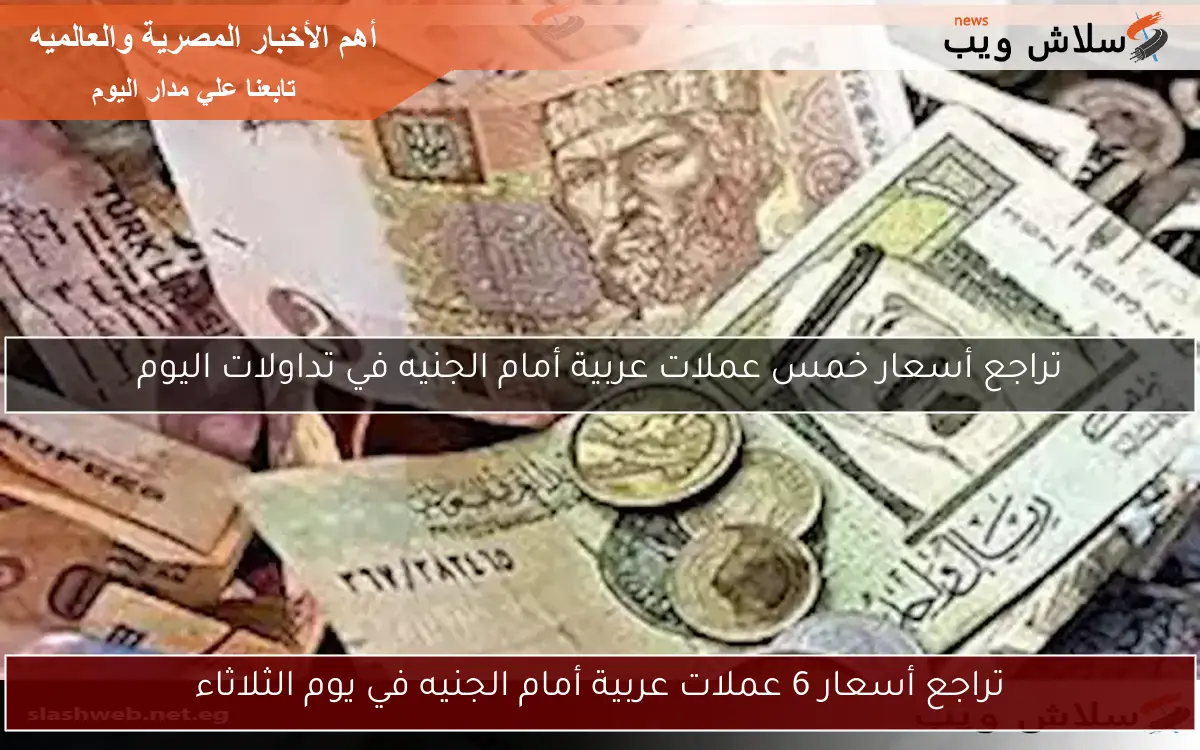 تراجع أسعار 6 عملات عربية أمام الجنيه في يوم الثلاثاء 2 تراجع أسعار 6 عملات عربية أمام الجنيه في يوم الثلاثاء