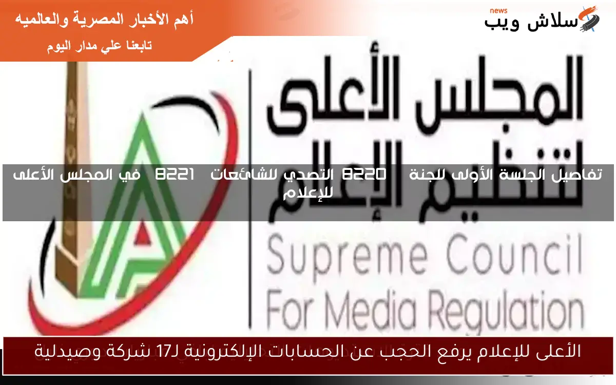 الأعلى للإعلام يرفع الحجب عن الحسابات الإلكترونية لـ17 شركة وصيدلية