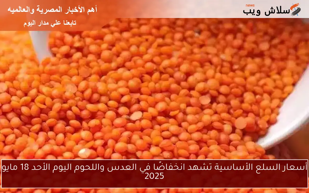 أسعار السلع الأساسية تشهد انخفاضًا في العدس واللحوم اليوم الأحد 18 مايو 2025