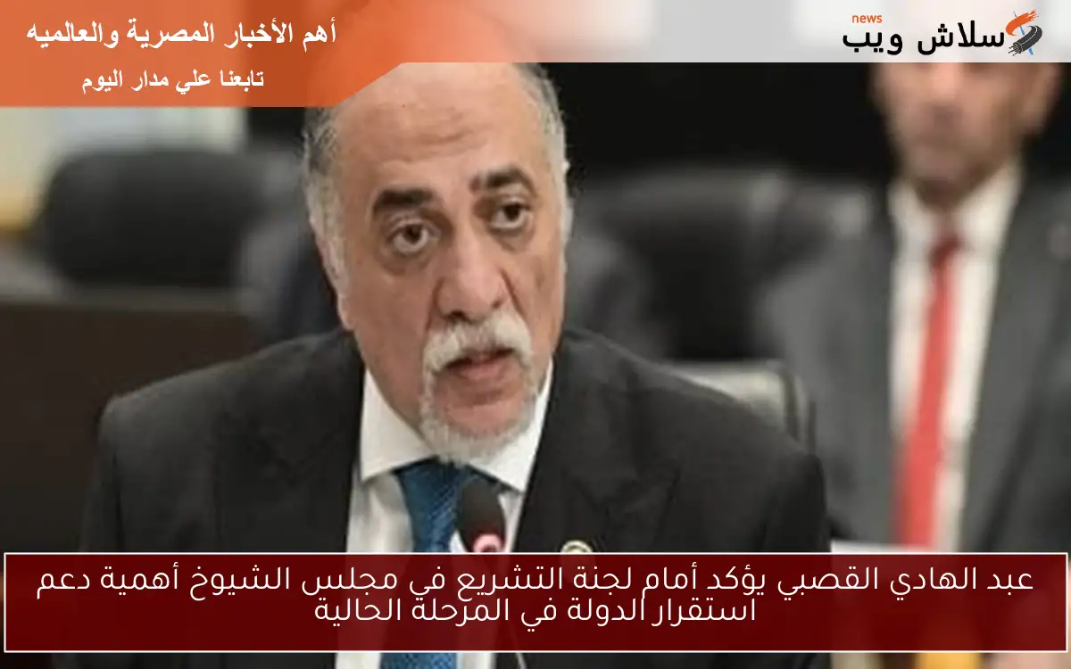 عبد الهادي القصبي يؤكد أمام لجنة التشريع في مجلس الشيوخ أهمية دعم استقرار الدولة في المرحلة الحالية