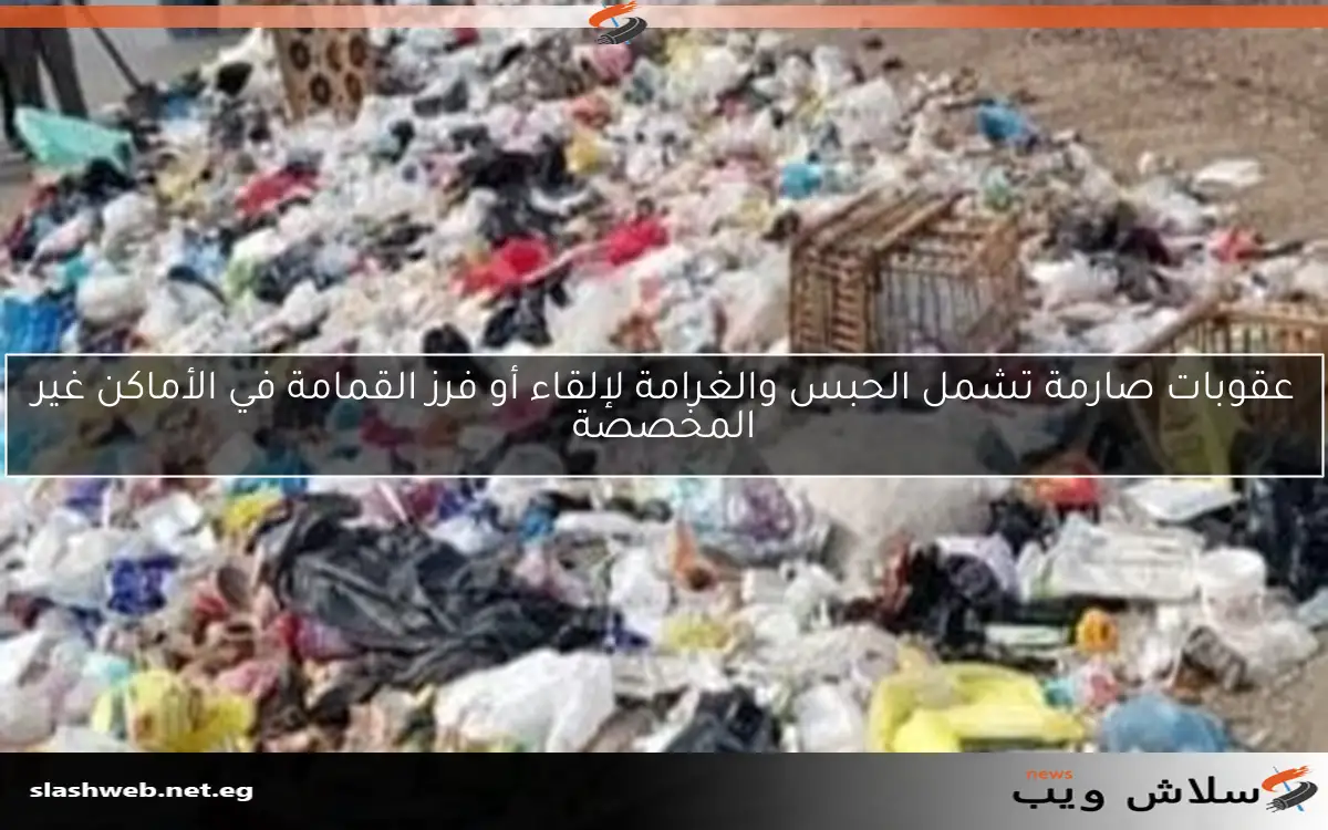 عقوبات صارمة تشمل الحبس والغرامة لإلقاء أو فرز القمامة في الأماكن غير المخصصة 2 عقوبات صارمة تشمل الحبس والغرامة لإلقاء أو فرز القمامة في الأماكن غير المخصصة