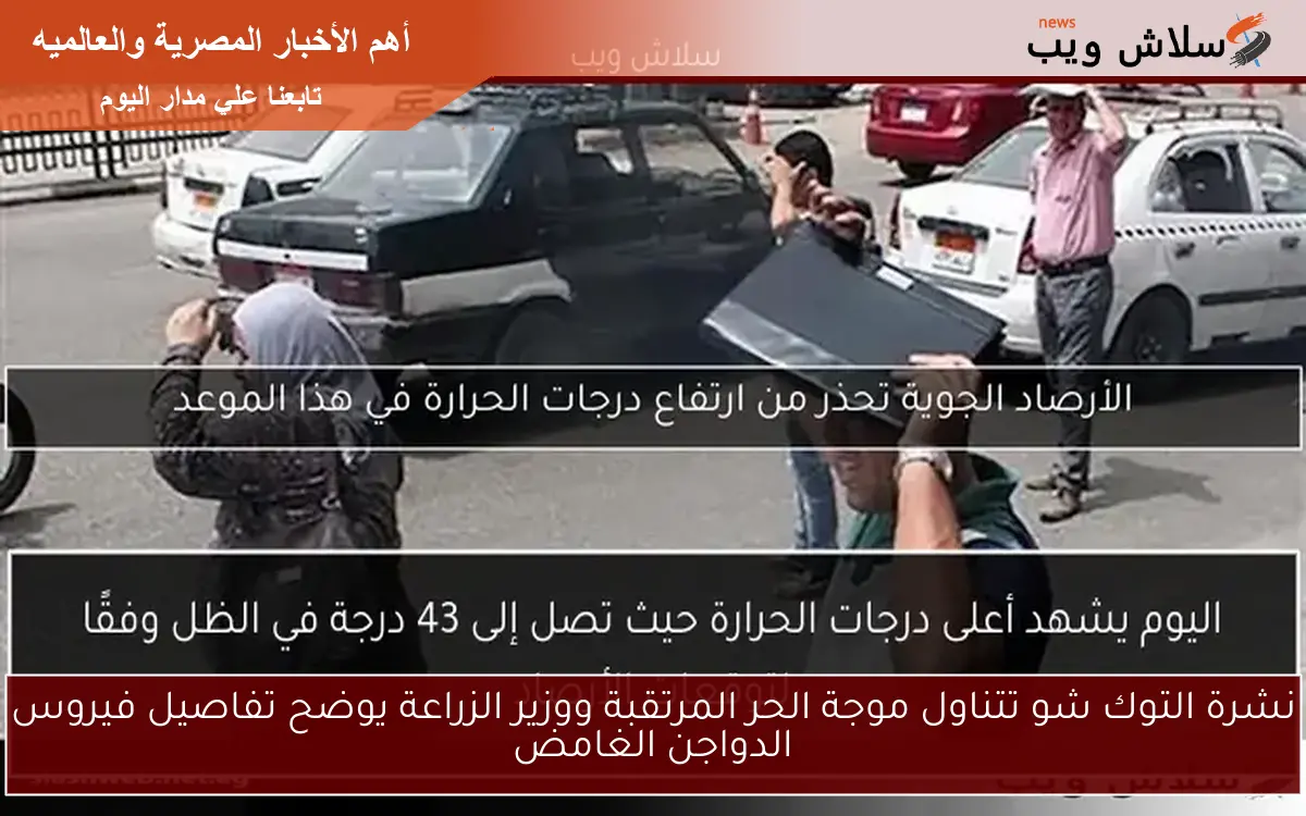 نشرة التوك شو تتناول موجة الحر المرتقبة ووزير الزراعة يوضح تفاصيل فيروس الدواجن الغامض