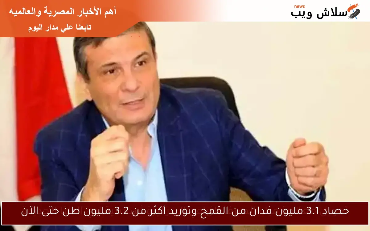 حصاد 3.1 مليون فدان من القمح وتوريد أكثر من 3.2 مليون طن حتى الآن