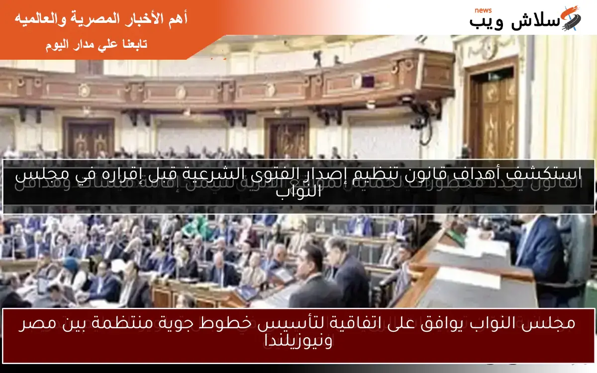 مجلس النواب يوافق على اتفاقية لتأسيس خطوط جوية منتظمة بين مصر ونيوزيلندا