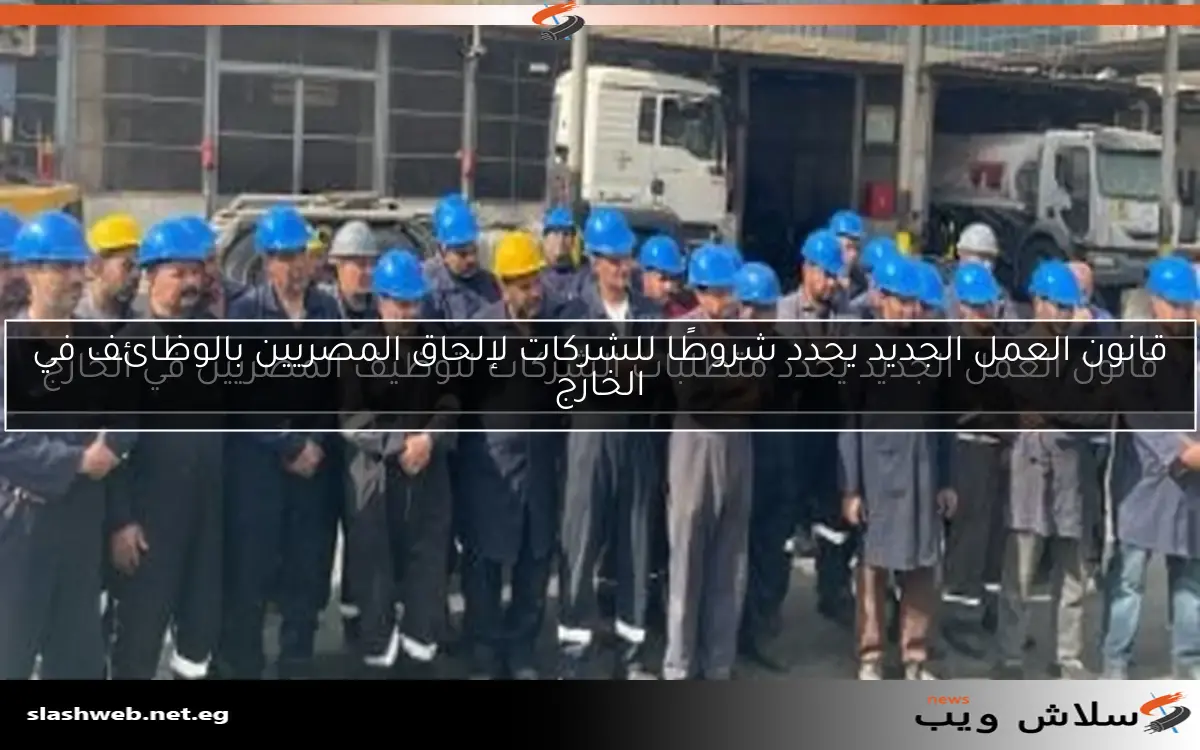 قانون العمل الجديد يحدد شروطًا للشركات لإلحاق المصريين بالوظائف في الخارج 2 قانون العمل الجديد يحدد شروطًا للشركات لإلحاق المصريين بالوظائف في الخارج