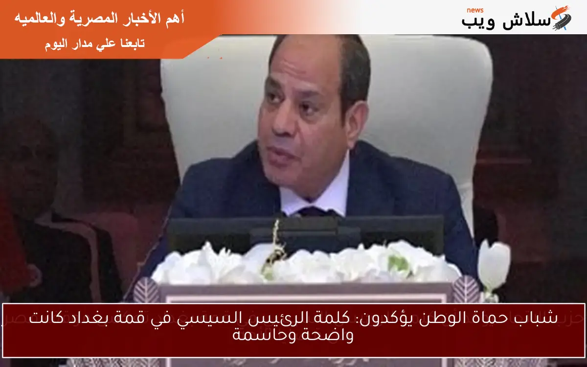شباب حماة الوطن يؤكدون: كلمة الرئيس السيسي في قمة بغداد كانت واضحة وحاسمة