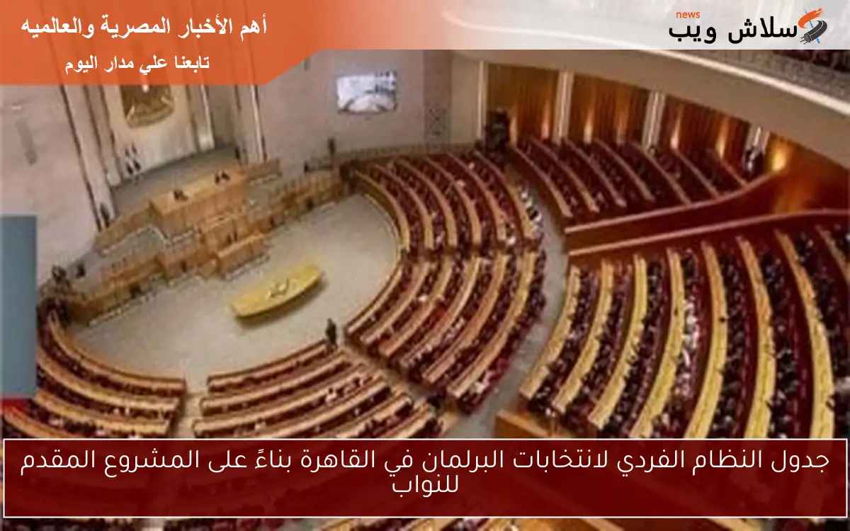 جدول النظام الفردي لانتخابات البرلمان في القاهرة بناءً على المشروع المقدم للنواب