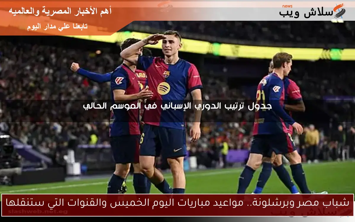 شباب مصر وبرشلونة.. مواعيد مباريات اليوم الخميس والقنوات التي ستنقلها