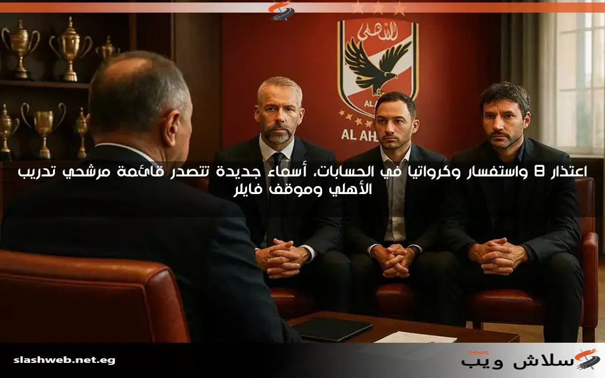 اعتذار 8 واستفسار وكرواتيا في الحسابات، أسماء جديدة تتصدر قائمة مرشحي تدريب الأهلي وموقف فايلر 2 اعتذار 8 واستفسار وكرواتيا في الحسابات، أسماء جديدة تتصدر قائمة مرشحي تدريب الأهلي وموقف فايلر