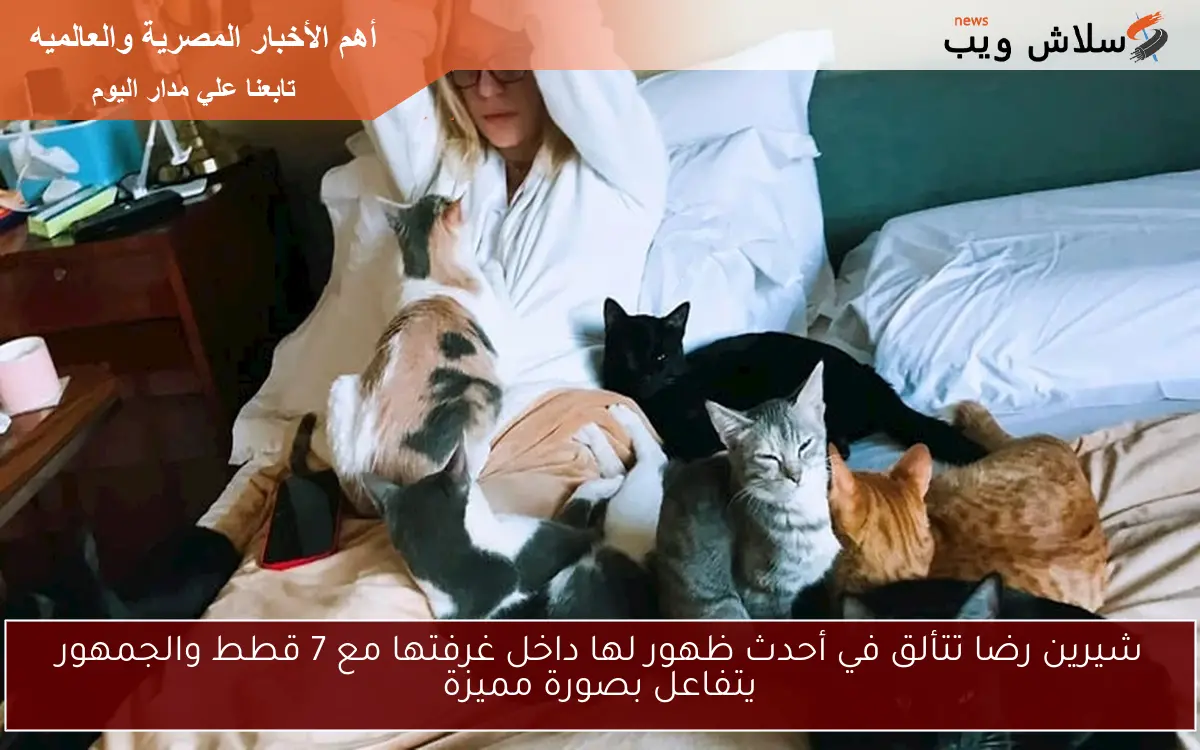 شيرين رضا تتألق في أحدث ظهور لها داخل غرفتها مع 7 قطط والجمهور يتفاعل بصورة مميزة