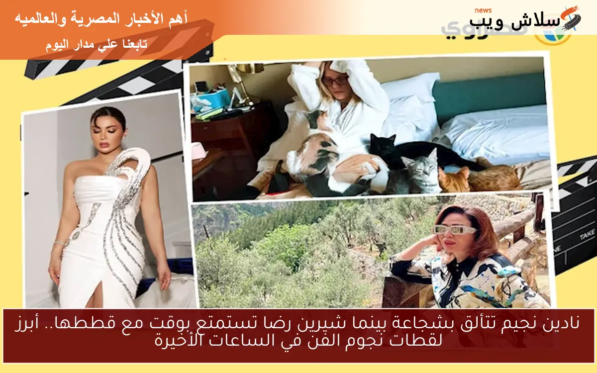 نادين نجيم تتألق بشجاعة بينما شيرين رضا تستمتع بوقت مع قططها.. أبرز لقطات نجوم الفن في الساعات الأخيرة