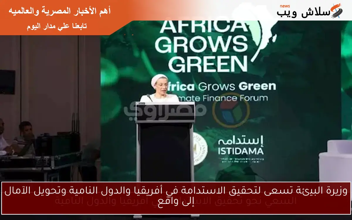 وزيرة البيئة تسعى لتحقيق الاستدامة في أفريقيا والدول النامية وتحويل الآمال إلى واقع