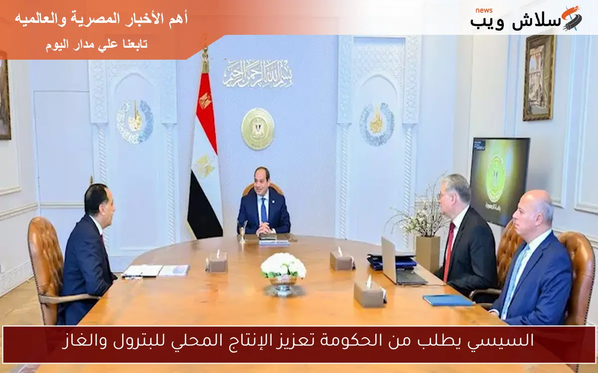 السيسي يطلب من الحكومة تعزيز الإنتاج المحلي للبترول والغاز