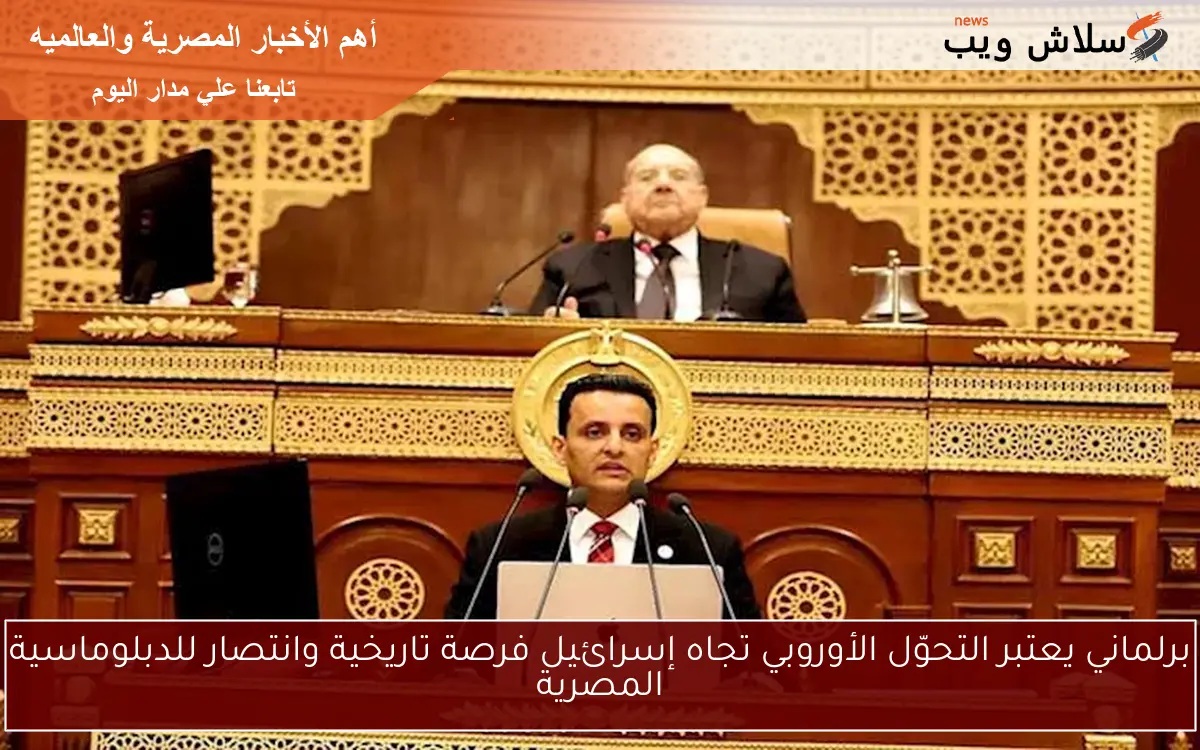 برلماني يعتبر التحوّل الأوروبي تجاه إسرائيل فرصة تاريخية وانتصار للدبلوماسية المصرية