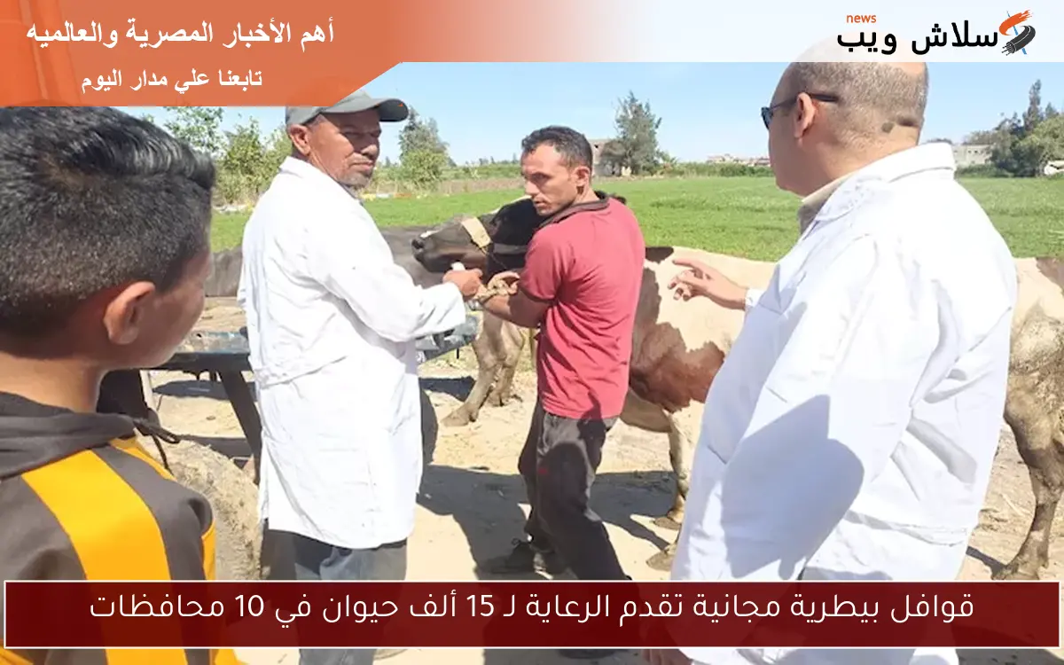 قوافل بيطرية مجانية تقدم الرعاية لـ 15 ألف حيوان في 10 محافظات