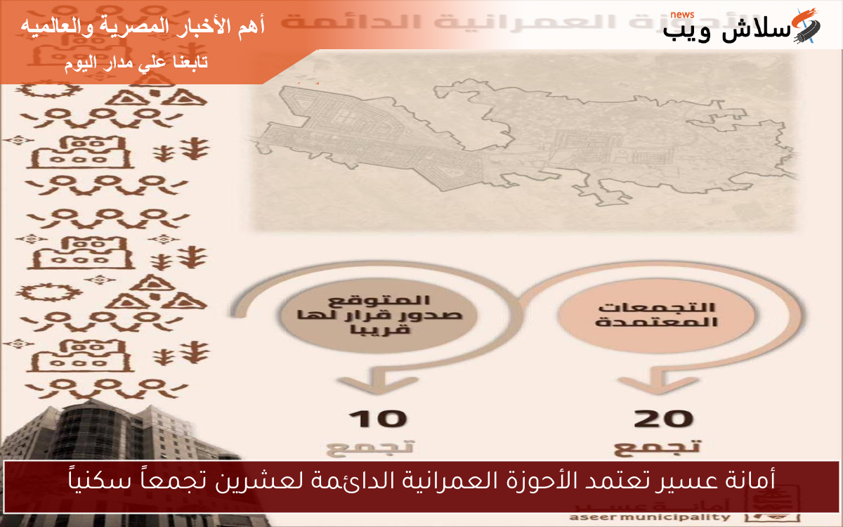 أمانة عسير تعتمد الأحوزة العمرانية الدائمة لعشرين تجمعاً سكنياً
