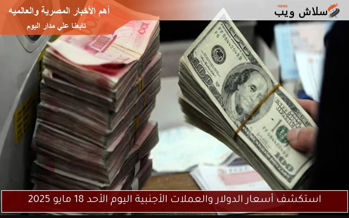 استكشف أسعار الدولار والعملات الأجنبية اليوم الأحد 18 مايو 2025