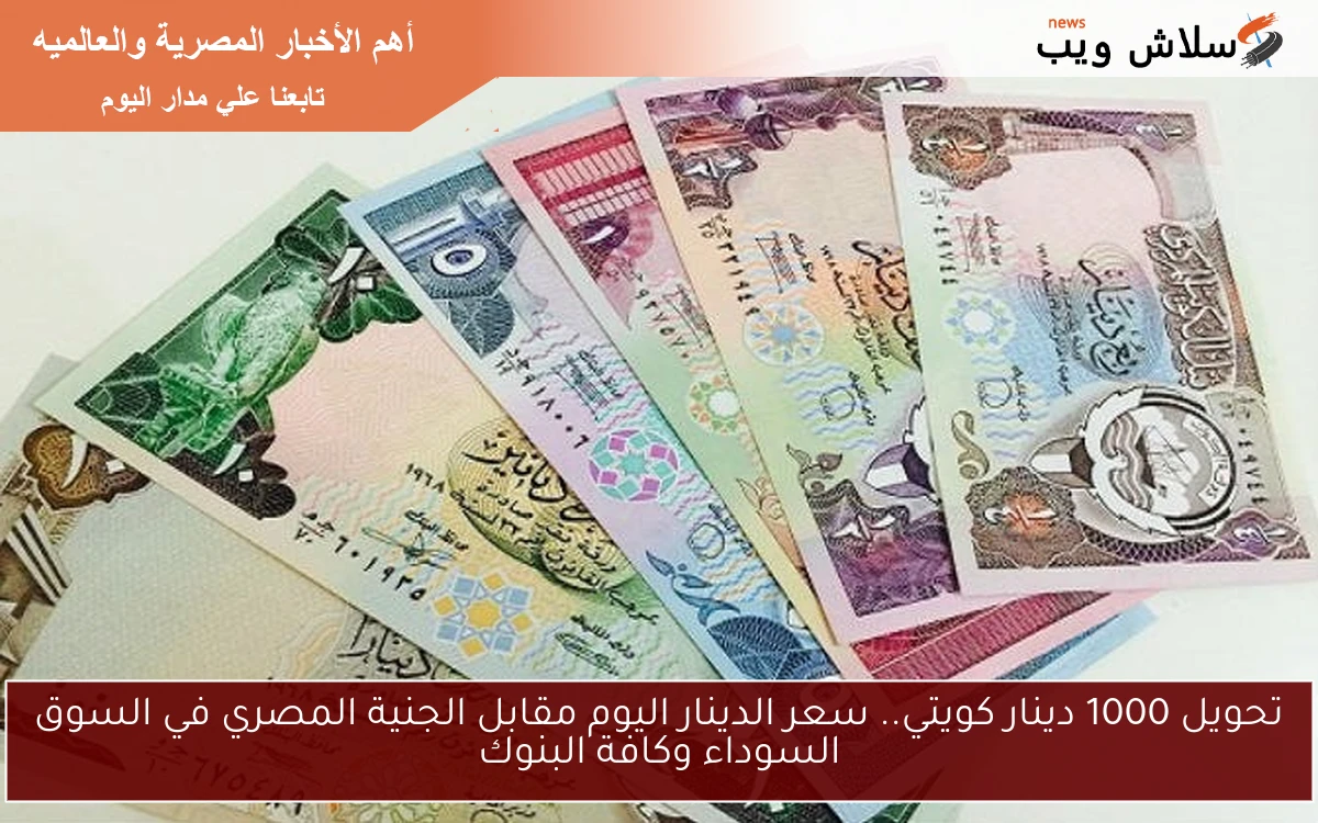 تحويل 1000 دينار كويتي.. سعر الدينار اليوم مقابل الجنية المصري في السوق السوداء وكافة البنوك