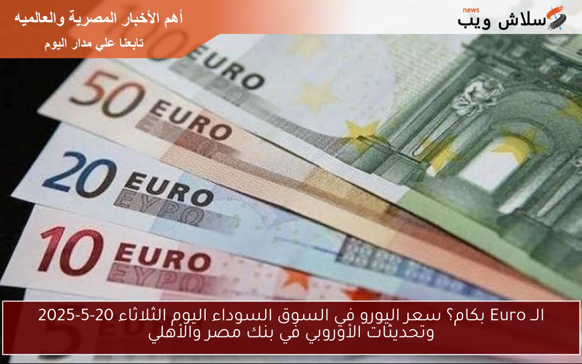 الــ Euro بكام؟ سعر اليورو في السوق السوداء اليوم الثلاثاء 20-5-2025 وتحديثات الأوروبي في بنك مصر والأهلي