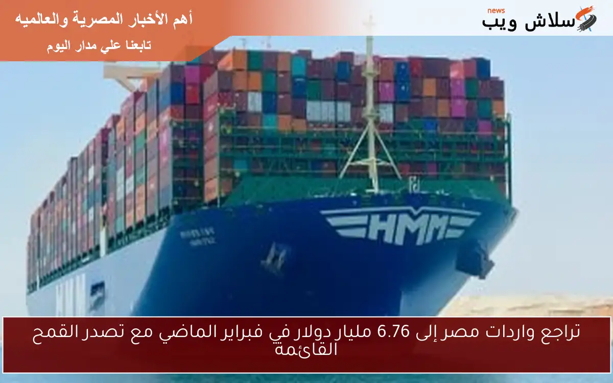 تراجع واردات مصر إلى 6.76 مليار دولار في فبراير الماضي مع تصدر القمح القائمة 2 تراجع واردات مصر إلى 6.76 مليار دولار في فبراير الماضي مع تصدر القمح القائمة