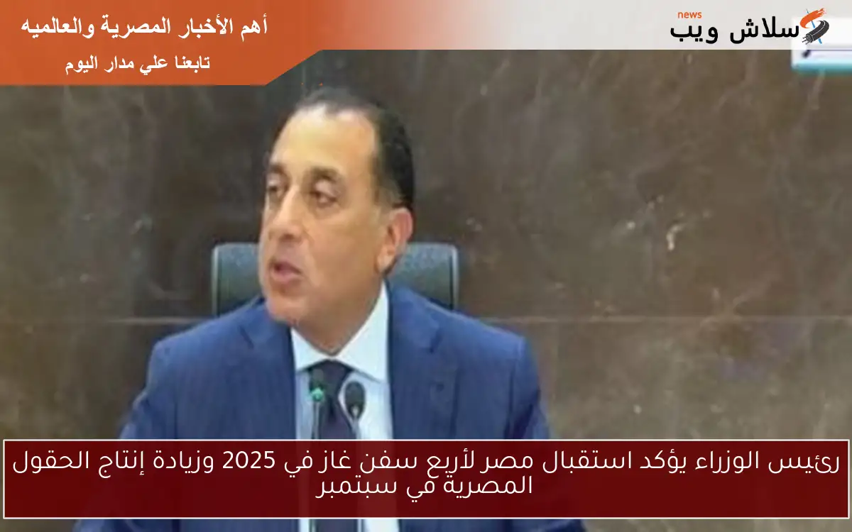 رئيس الوزراء يؤكد استقبال مصر لأربع سفن غاز في 2025 وزيادة إنتاج الحقول المصرية في سبتمبر