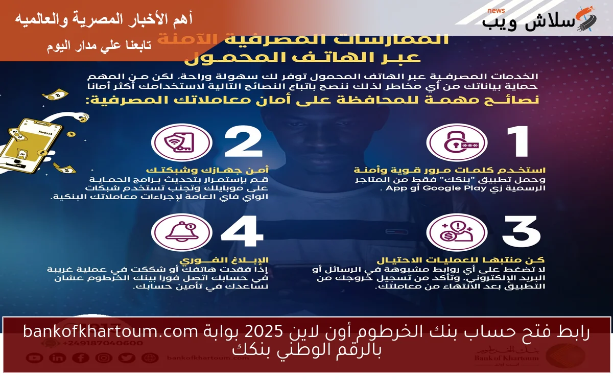 رابط فتح حساب بنك الخرطوم أون لاين 2025 بوابة bankofkhartoum.com بالرقم الوطني بنكك