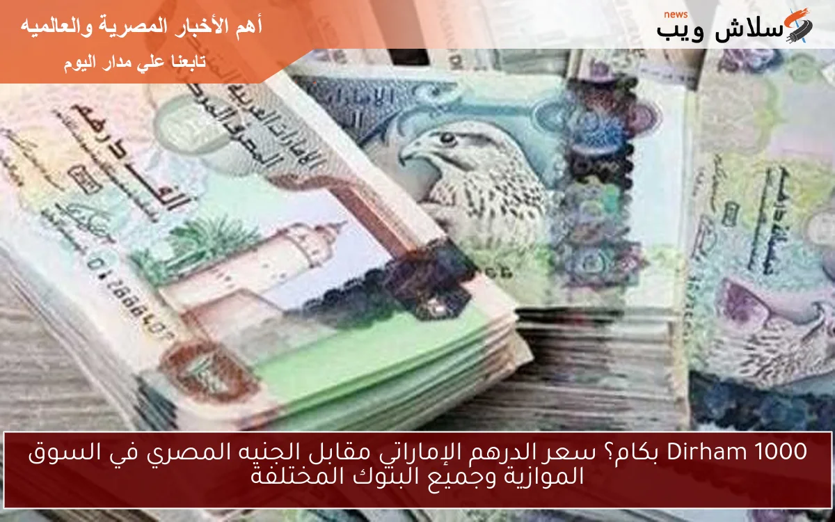 1000 Dirham بكام؟ سعر الدرهم الإماراتي مقابل الجنيه المصري في السوق الموازية وجميع البنوك المختلفة