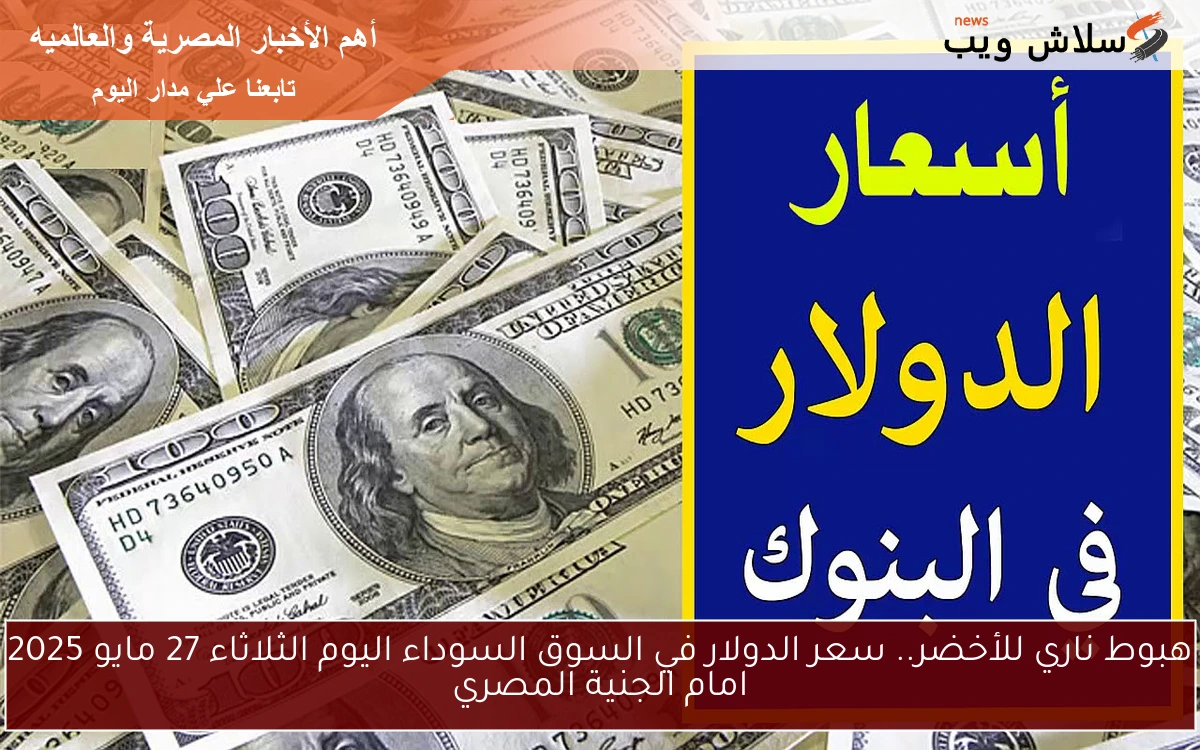 هبوط ناري للأخضر.. سعر الدولار في السوق السوداء اليوم الثلاثاء 27 مايو 2025 امام الجنية المصري