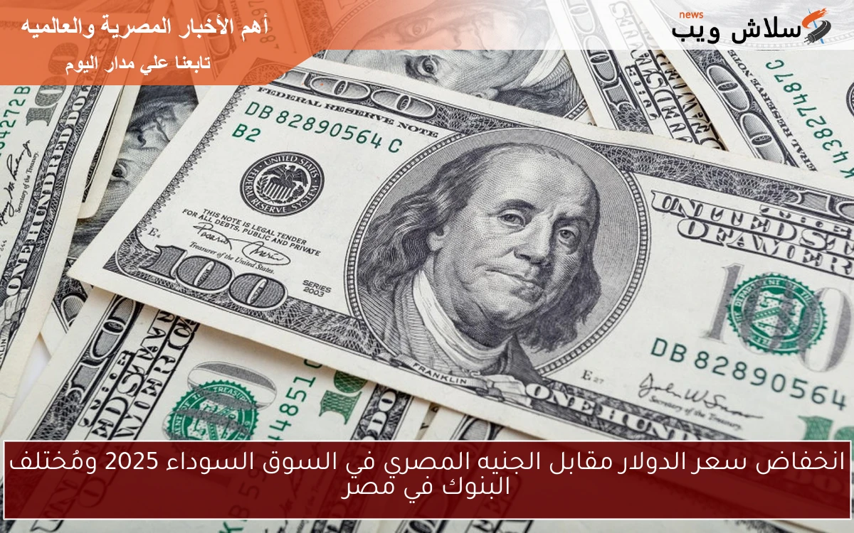 انخفاض سعر الدولار مقابل الجنيه المصري في السوق السوداء 2025 ومُختلف البنوك في مصر
