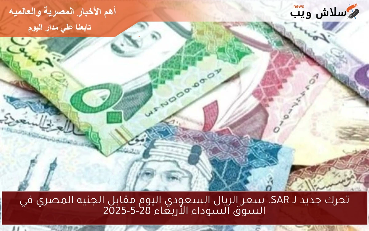 تحرك جديد لـ SAR. سعر الريال السعودي اليوم مقابل الجنيه المصري في السوق السوداء الأربعاء 28-5-2025