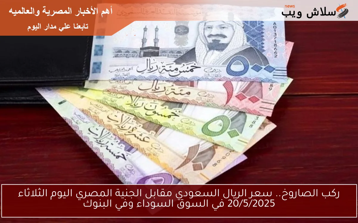 هبـــوط في الأخضر.. سعر الريال السعودي مقابل الجنية المصري اليوم الثلاثاء 20/5/2025 في السوق السوداء