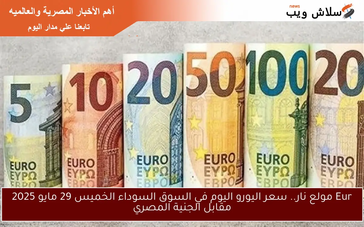العمله النادرة Eur ارتفاع جبار .. سعر اليورو اليوم في السوق السوداء الجمعة 30 مايو 2025 مقابل الجنية المصري