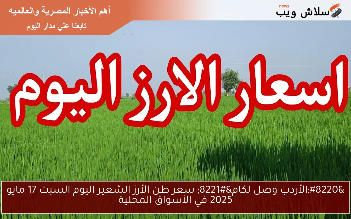 “الأردب وصل لكام” سعر طن الأرز الشعير اليوم السبت 17 مايو 2025 في الأسواق المحلية