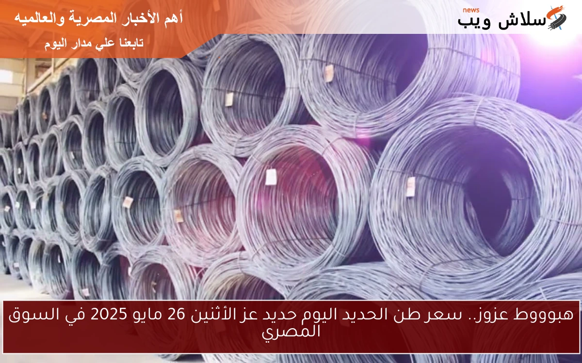 هبوووط عزوز.. سعر طن الحديد اليوم حديد عز الأثنين 26 مايو 2025 في السوق المصري