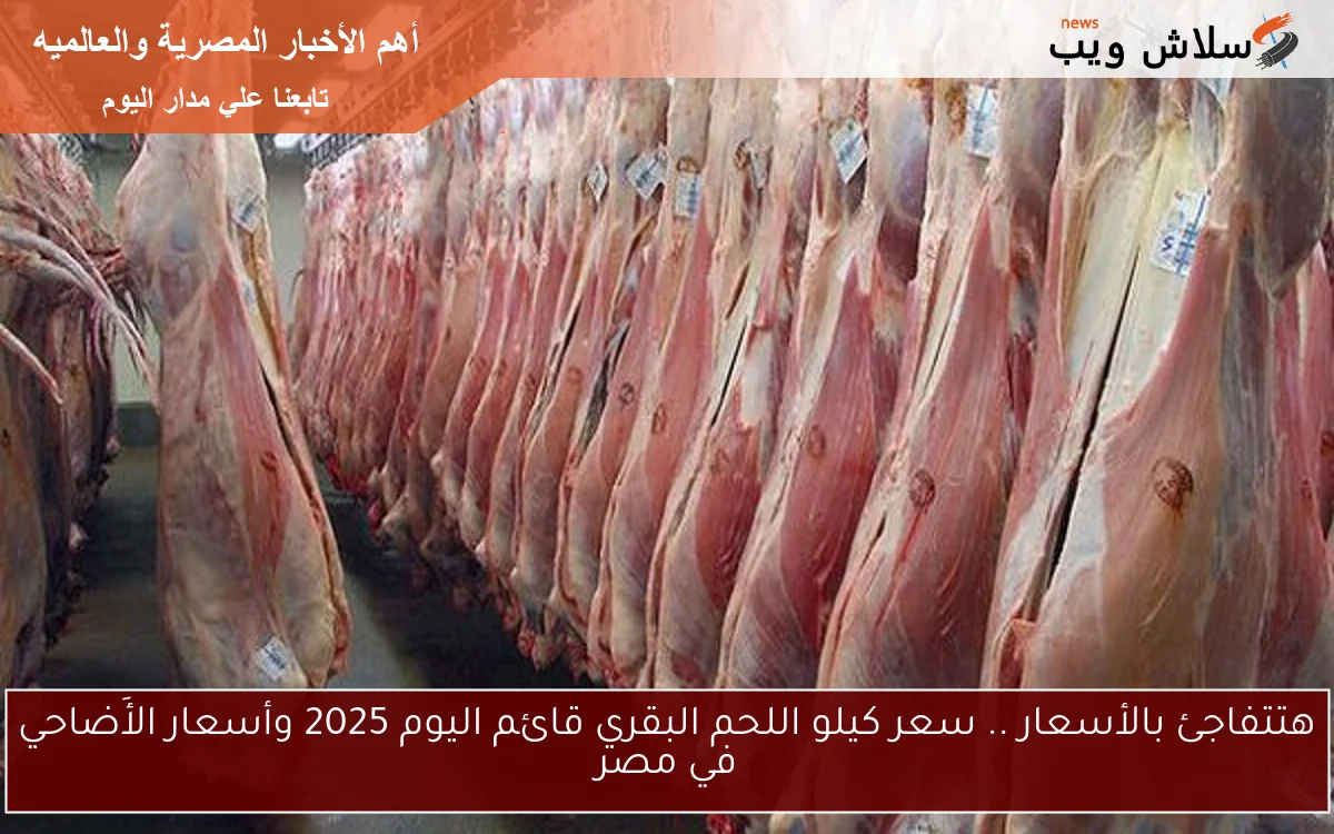 صدمة ضربت السوق .. سعر كيلو اللحم البقري قائم اليوم 2025 وأسعار الأَضاحي في مصر