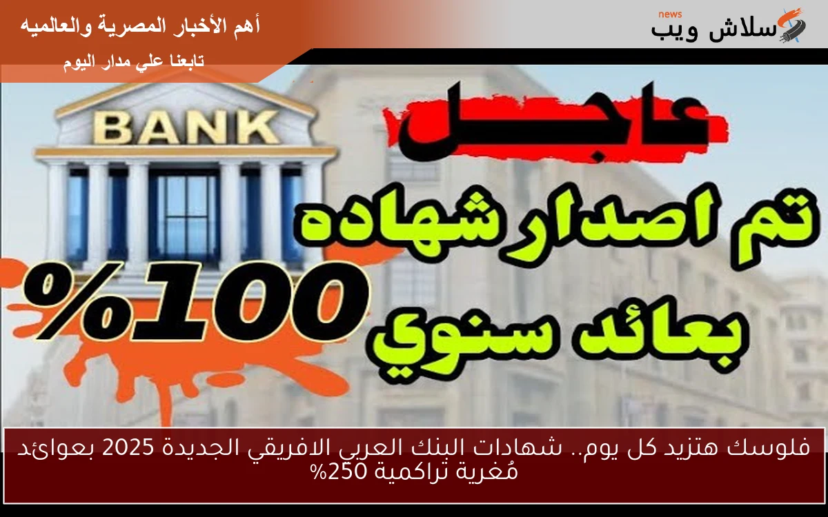 فلوسك هتزيد كل دقيقة.. شهادات البنك العربي الافريقي الجديدة 2025 بعوائد مُغرية تراكمية 250%