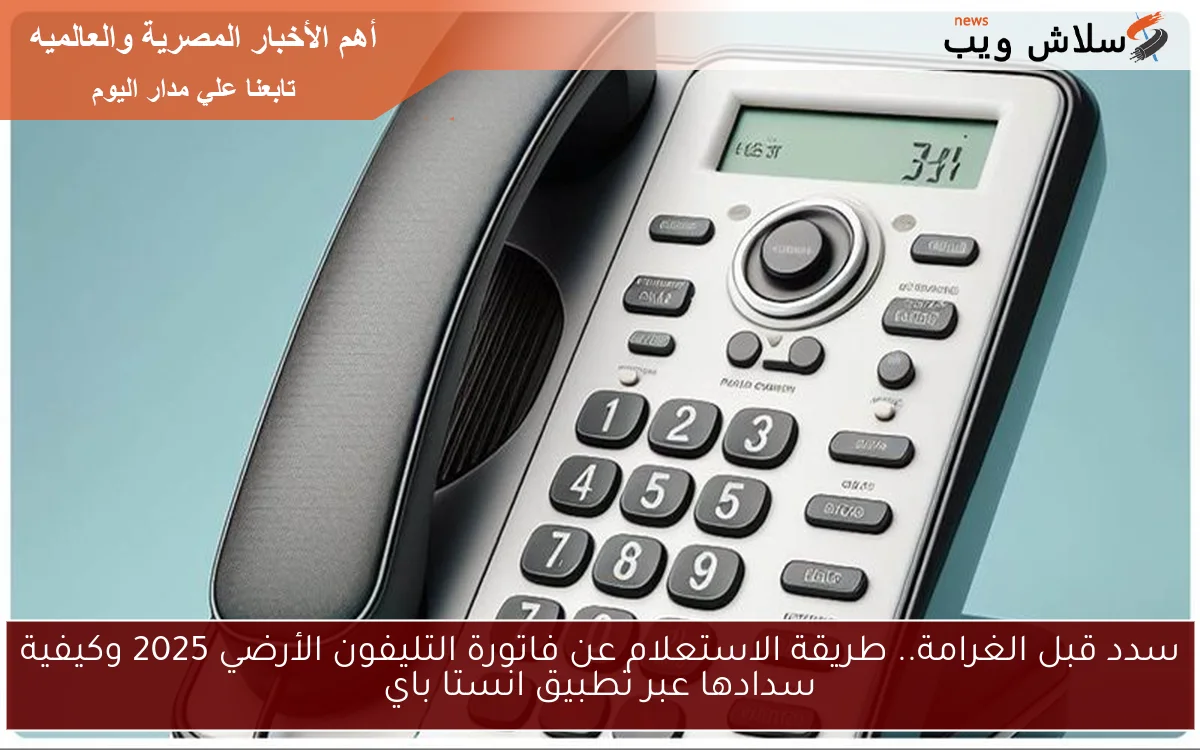 سدد قبل الغرامة.. طريقة الاستعلام عن فاتورة التليفون الأرضي 2025 وكيفية سدادها عبر تطبيق انستا باي