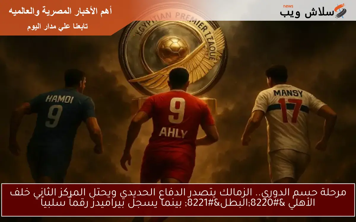 مرحلة حسم الدوري.. الزمالك يتصدر الدفاع الحديدي ويحتل المركز الثاني خلف الأهلي "البطل" بينما يسجل بيراميدز رقماً سلبياً 2 مرحلة حسم الدوري.. الزمالك يتصدر الدفاع الحديدي ويحتل المركز الثاني خلف الأهلي “البطل” بينما يسجل بيراميدز رقماً سلبياً