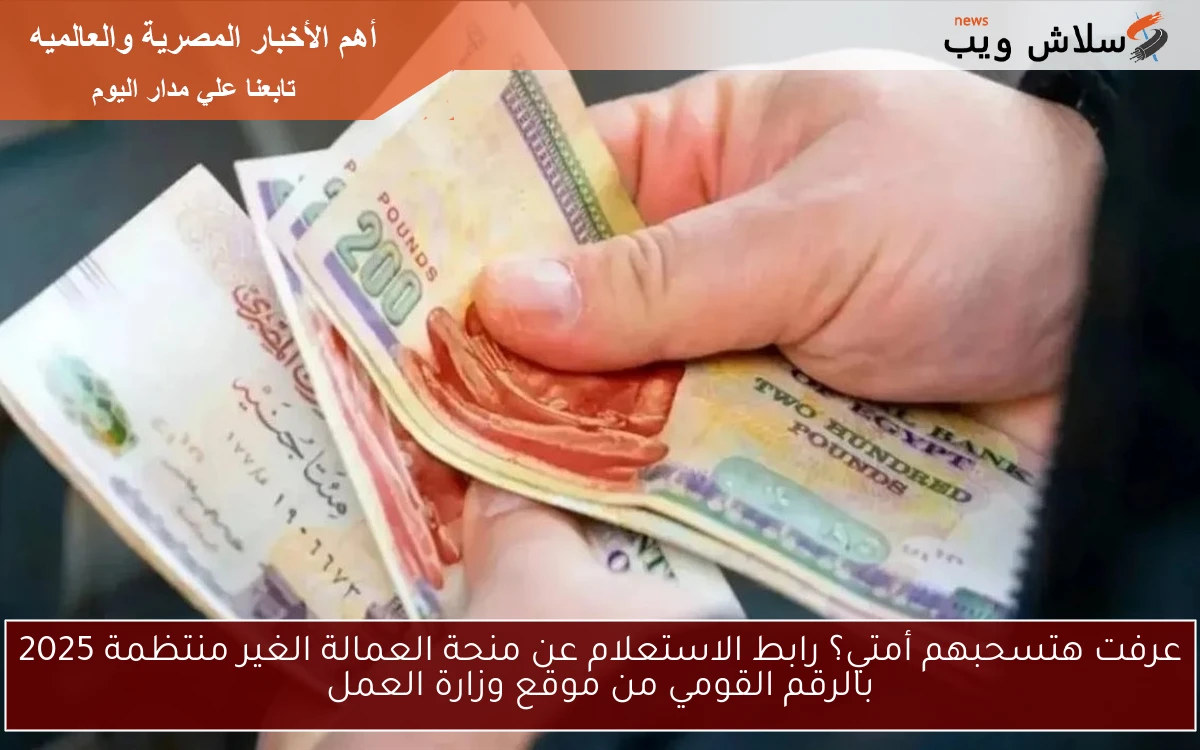 عرفت هتسحبهم أمتي؟ رابط الاستعلام عن منحة العمالة الغير منتظمة 2025 بالرقم القومي من موقع وزارة العمل