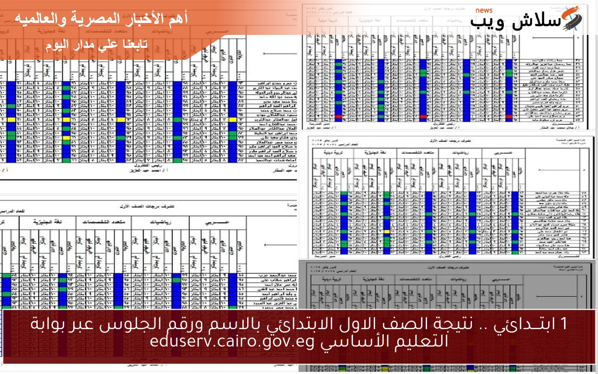 1 ب من هنــــــــــا.. رابط نتيجة الصف الاول الابتدائي بالاسم ورقم الجلوس 2025 بوابة التعليم الأساسي فور اعتمادها