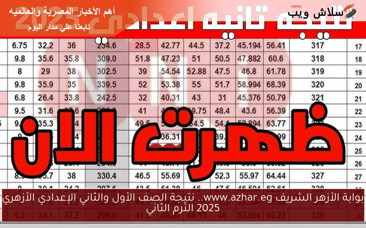 بوابة الأزهر الشريف www.azhar.eg.. نتيجة الصف الأول والثاني الإعدادي الأزهري 2025 الترم الثاني