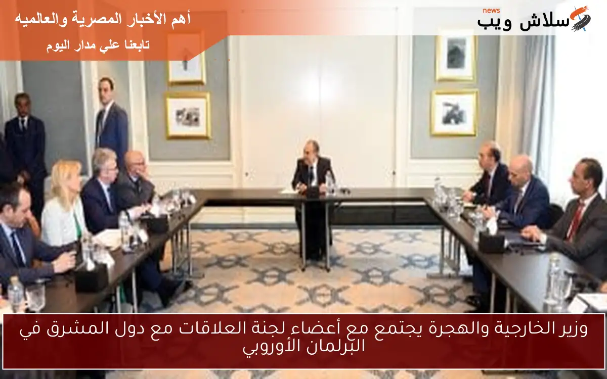 وزير الخارجية والهجرة يجتمع مع أعضاء لجنة العلاقات مع دول المشرق في البرلمان الأوروبي